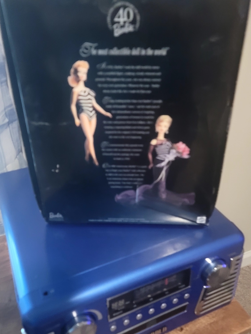 Barbie Black & Pink 40th Anniversary Doll Box Artwork